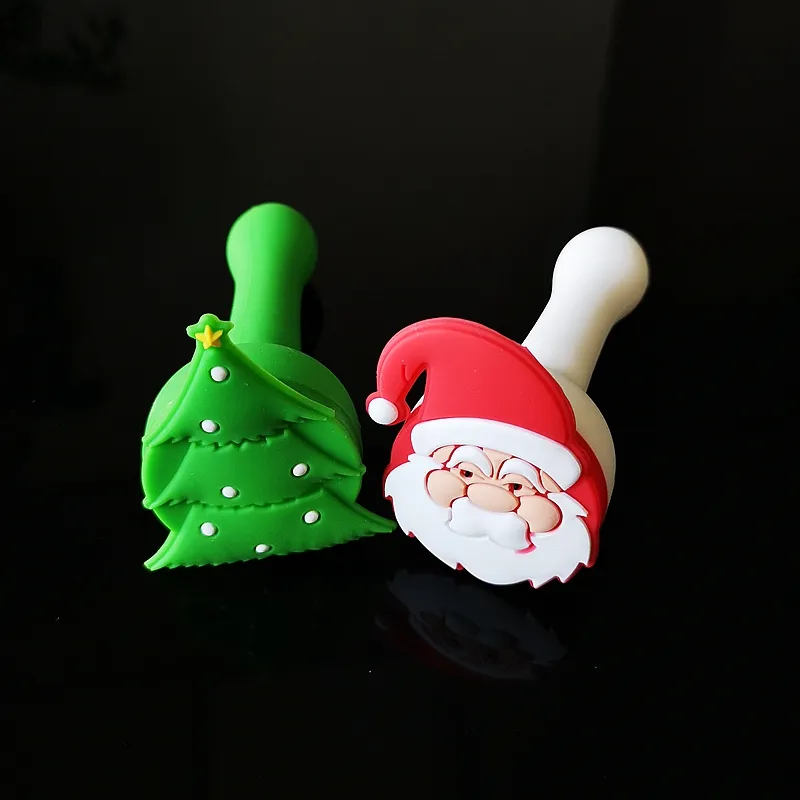 Christmas Tree Silicone Pipe Silicone Pipe Santa Claus Hand Pipes Portable Smoking Pipes SP260