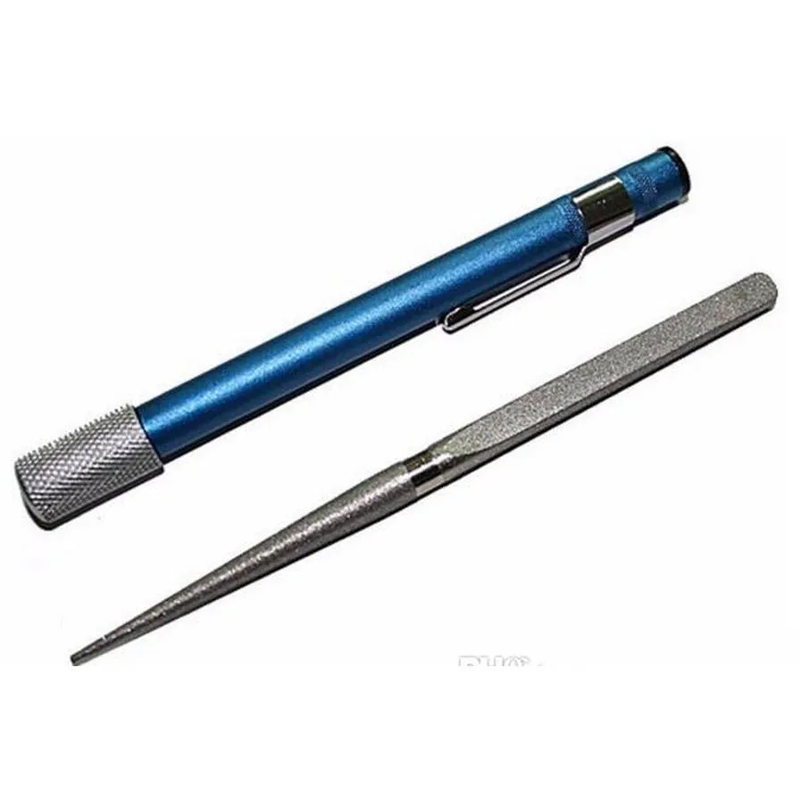 professional sharpening stone diamond multi-purpose pen shape knife sharpener grindstone fishing hook sharpner