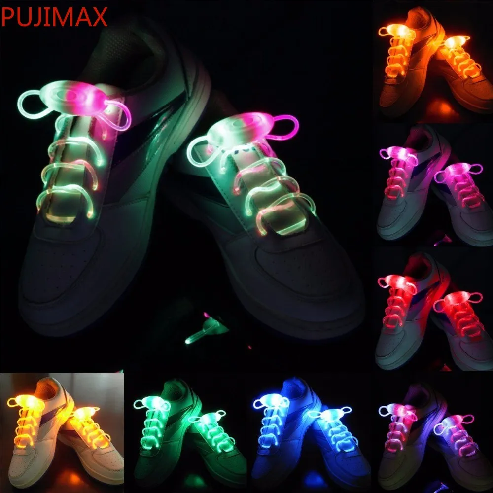 LED Flashing Shoe Laces Fiber Optic Shoelace Luminous Shoe Laces Light