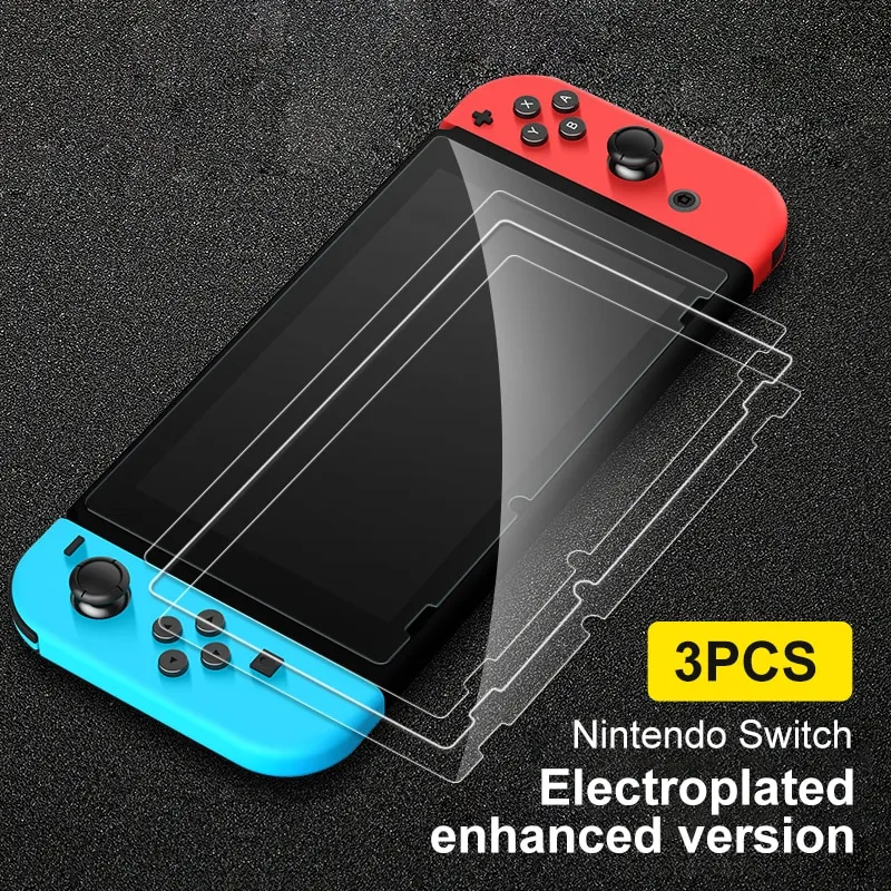 2/3PCS Vetro protettivo per Nintend Switch Protezione per schermo in vetro temperato per Nintendos Switch Oled Lite NS Accessori Pellicola