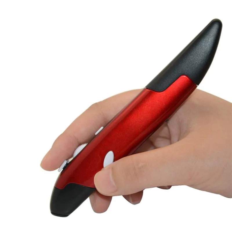 Souris de style stylo sans fil 2.4ghz Écriture manuelle réglable Mini souris  optiques pour PC