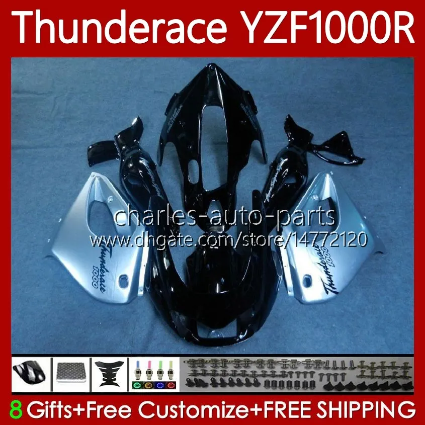 ヤマハのためのOEM Bodywork YZF1000R YZF 1000R 1000 R 96 07 87NO.1 YZF-1000R 1996 1997 2003 2003 2004 2002 2002 2007 2007 2007 2007 2007フェアリング光沢のある銀色の石