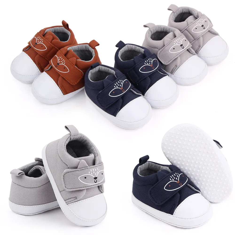 Baby Boy Shoes First Walkers Crib Soft Sole Shoes Sneakers Sports First Walker för 0-18 Månad