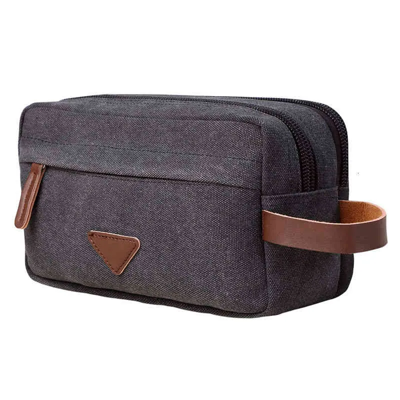 High quality Men wallte Travel Canvas Shaving Kits Cosmetic Makeup Organizer Women Toiletry Bag with Double Compartments Kosmetyczka Beauty Case