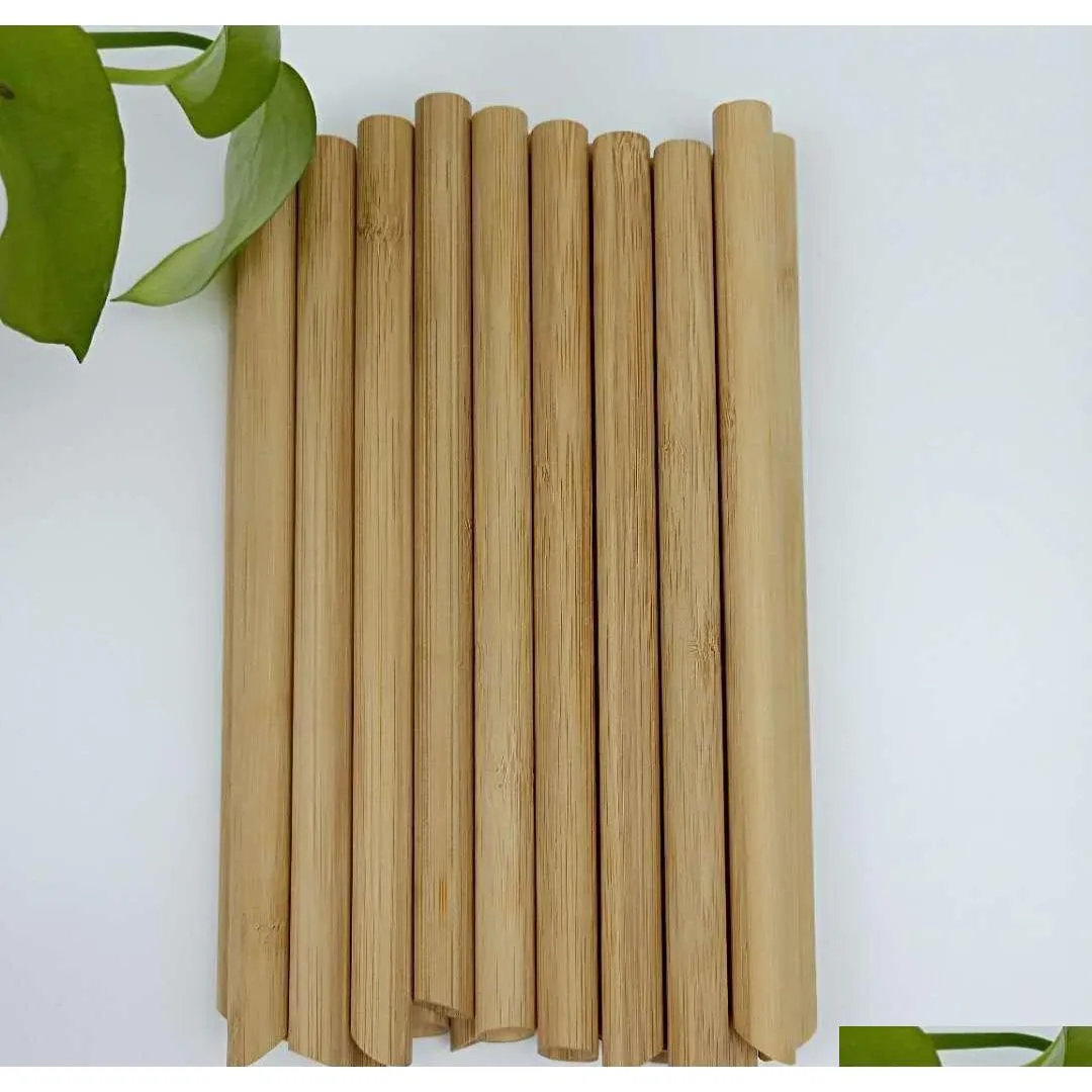 bamboo straw picnic travel bubble tea bamboo tube disposable drinking straw 100% biodegradable natural eco friendly