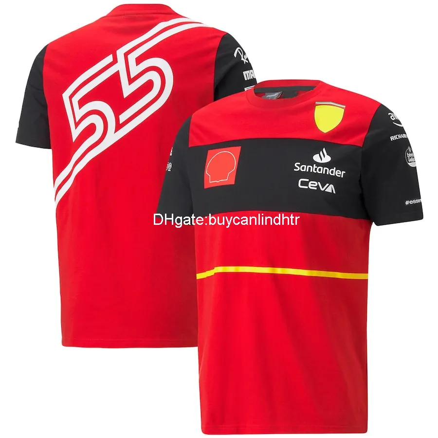 F1 Formel One Short Sleeve T-shirt 2022 Racing kostym Sport Rund Neck Tee Anpassad stil Större polyester Snabbtorkande T-shirts