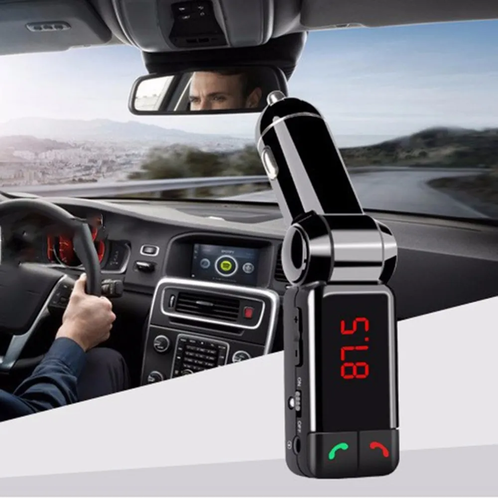 Neueste Auto Bluetooth Kit FM Wireless Audio Receiver Sender MP3 Player Hände USB Ladegerät Modulator279e