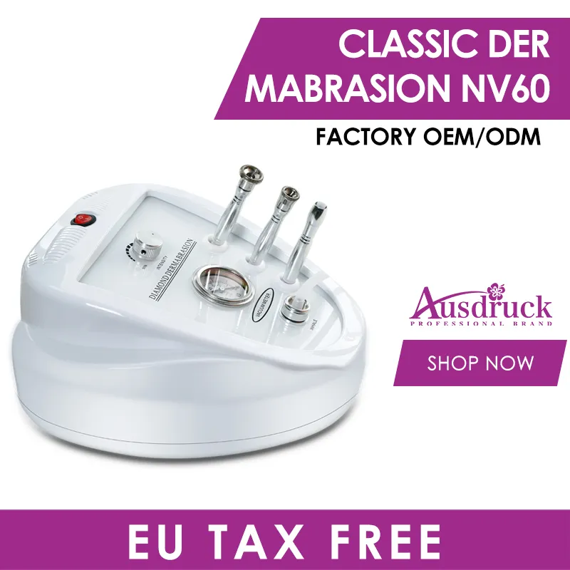 EU: s skattefri mikrodermabrasion diamant dermabrasion peeling maskin ansiktspeel bärbar hudvård skönhetsinstrument NV-60