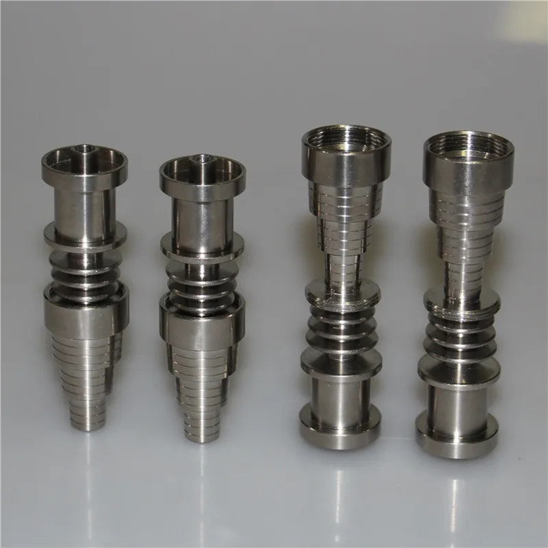 Handverktyg 10 14 18mm 6 i 1 Domeless Titanium Nail GR2 Ti E-nagel för 16mm eller 20mm Enail Coil vs Ceramic Nail Quartz Nails
