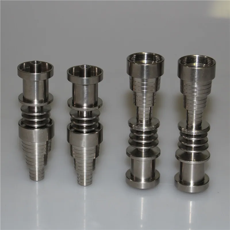 Hand tools 10 14 18mm 6 in 1 Domeless Titanium Nail Gr2 Ti E-Nail for 16mm or 20mm Enail Coil VS Ceramic Nail Quartz Nails