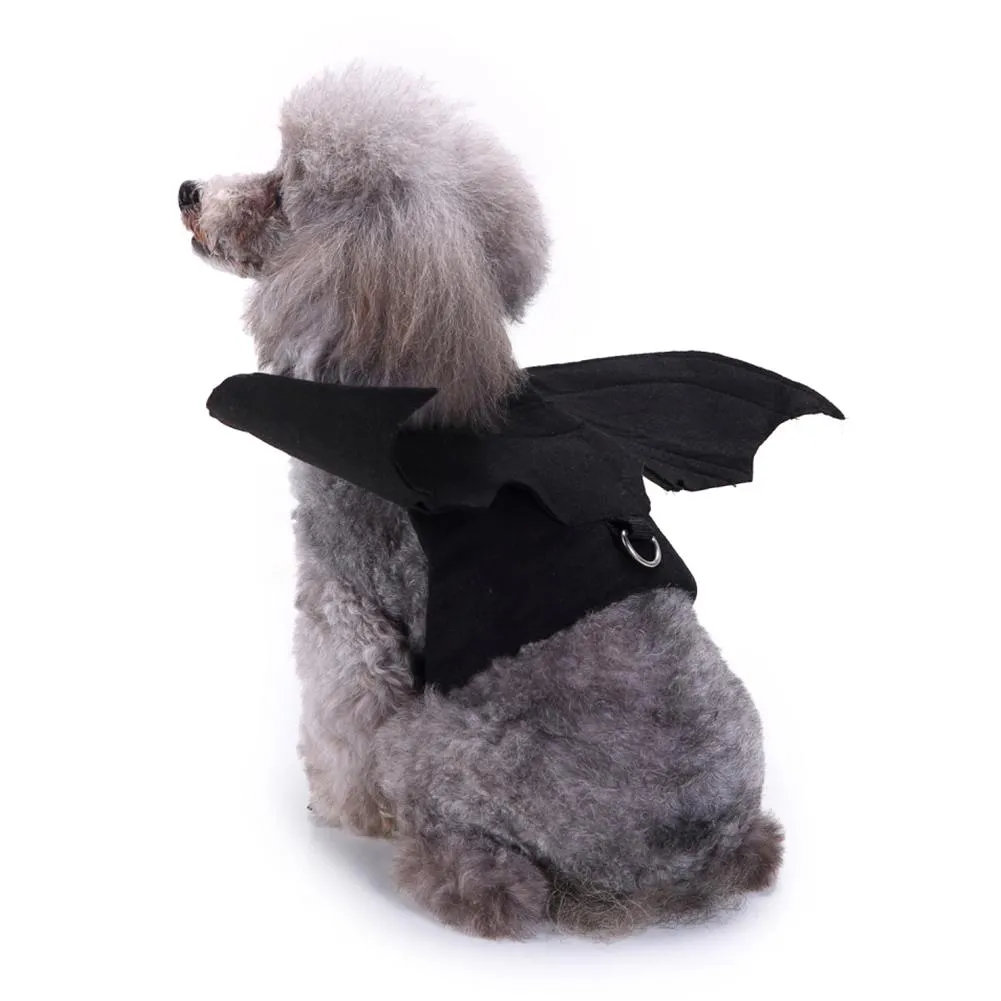 Halloween Lovely Pet Dog Apparel valp bat form mjuk cosplay väst kostym kläder