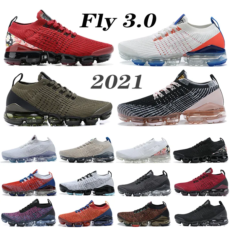 vapormax plus 2021 fly knit Haut de la qualité Arrivée Fly 3.0 Sneakers Knit 3.0 Mens Femme Course Shoes Triple Noir Blanc Cny Tiger Rainbow Sports Sports