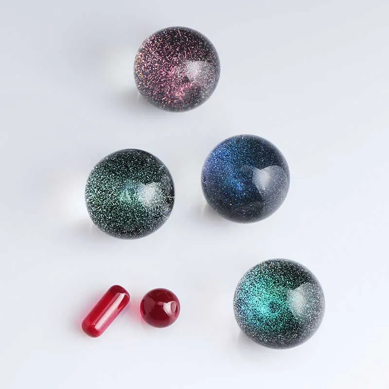 Neues Terp Slurper Pearls Set mit Ruby Pill Pearls Perlen Glasmurmeln für Terp Slurpers Quartz Banger Nails Glas Wasserbongs Dab Rigs