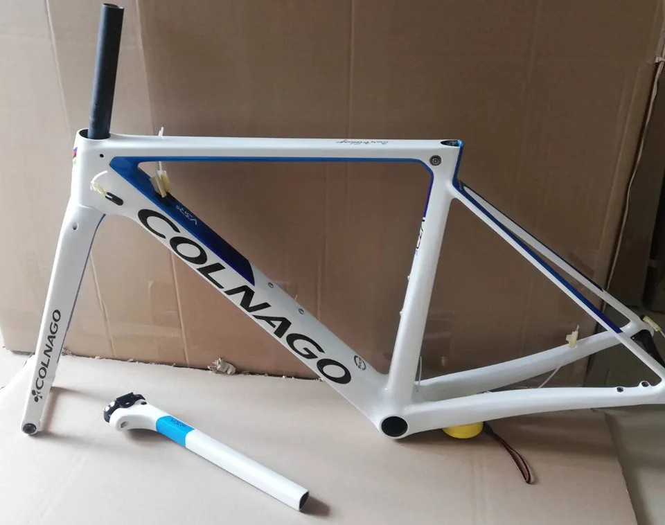 4 Color COLNAGO V3RS 2020 T1100 UD Marcos de carreteras de carbono Disco de la bicicleta DISCO 12 100 12 142mm con 46 49 52 54cm