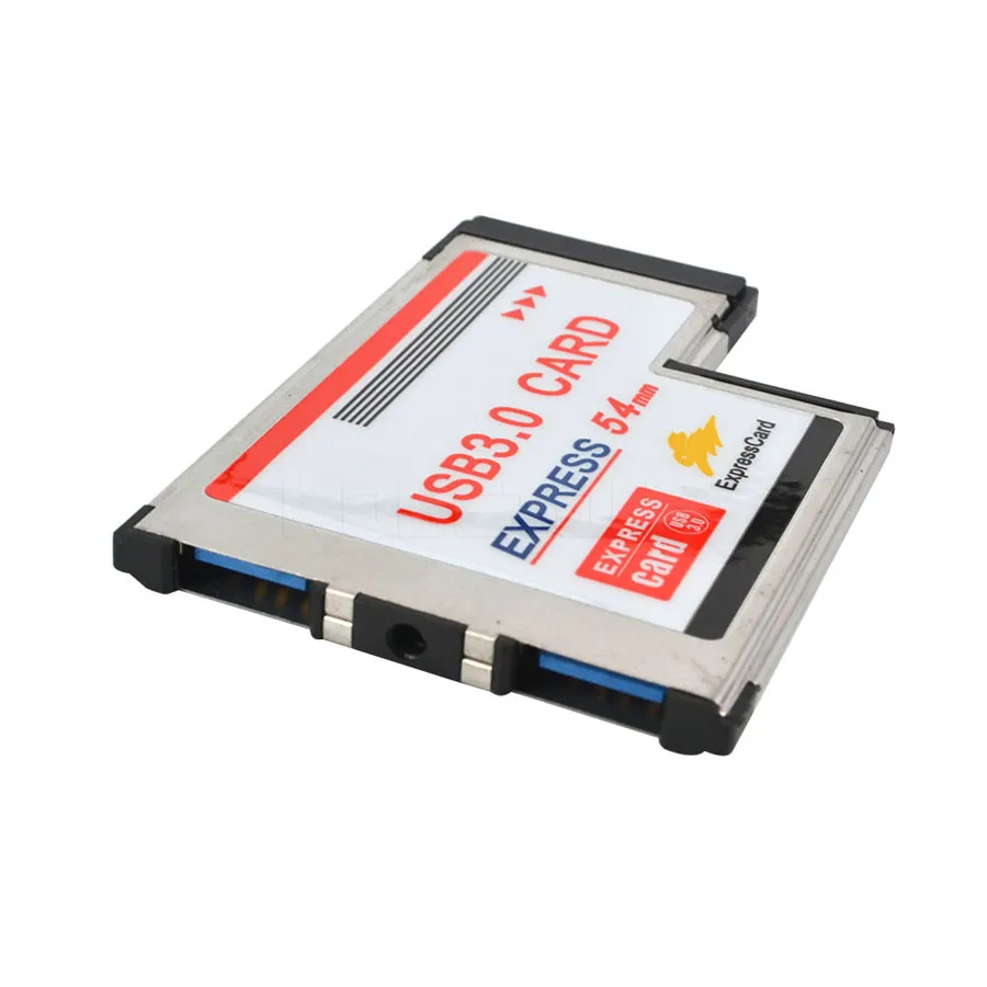 Adaptateur USB 3.0 a ExpressCard 5 Gbit Gbps Double 2 ports Hub PCI 54 mm Slot Expresscards pour ordinateur portable pour ordinateur portable