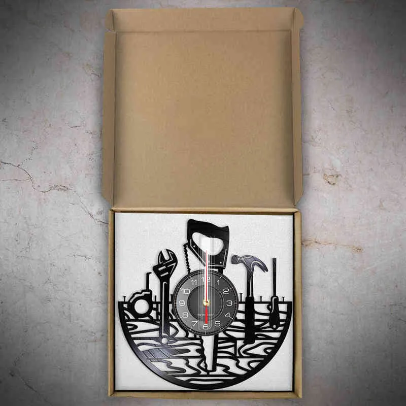Horloge Murale De Garage Style Outils - Fonctionne Sur Piles, Design Silencieux, Facile à Lire - 6