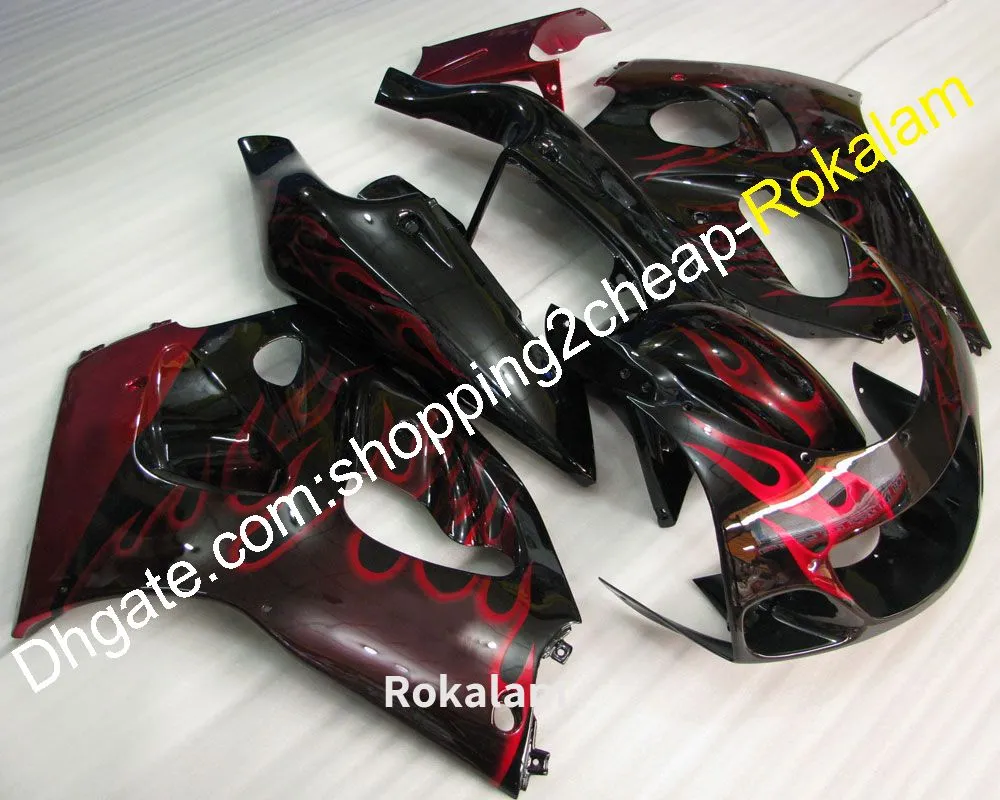 GSX-R600 GSX-R750 Carénage Pour Suzuki 96 97 98 99 00 GSXR600 750 GSX R750 R600 1996-2000 Rouge Flamme Corps de Moto Coque