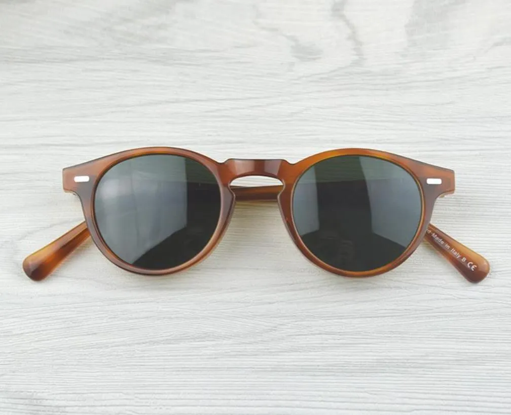New Gregory Peck Vintage men women ov 5186 glasses ov5186 polarized sunglasses 45mm 47mm retro design brand sun glasses with case
