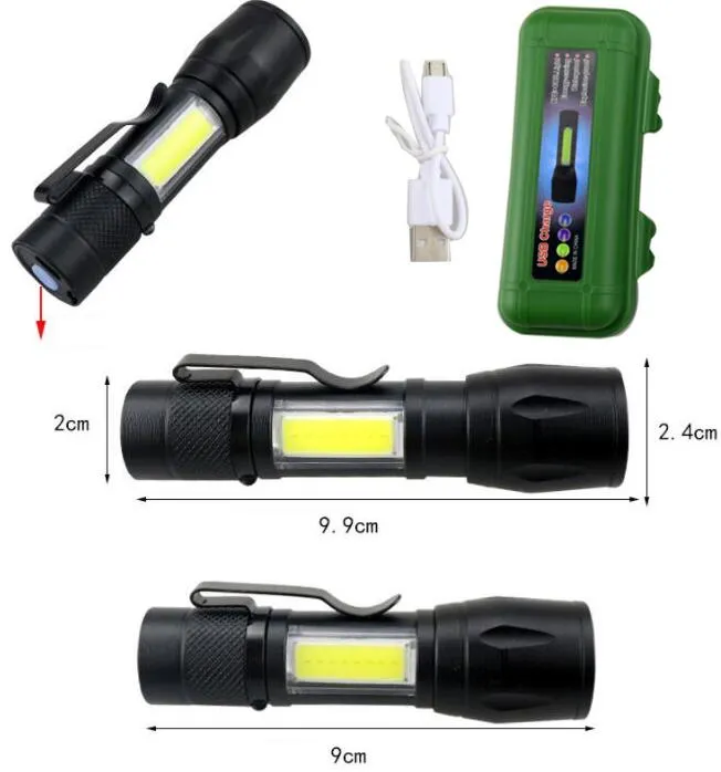 Torcia Portatile Con Moschettone E LED COB - Foto 9