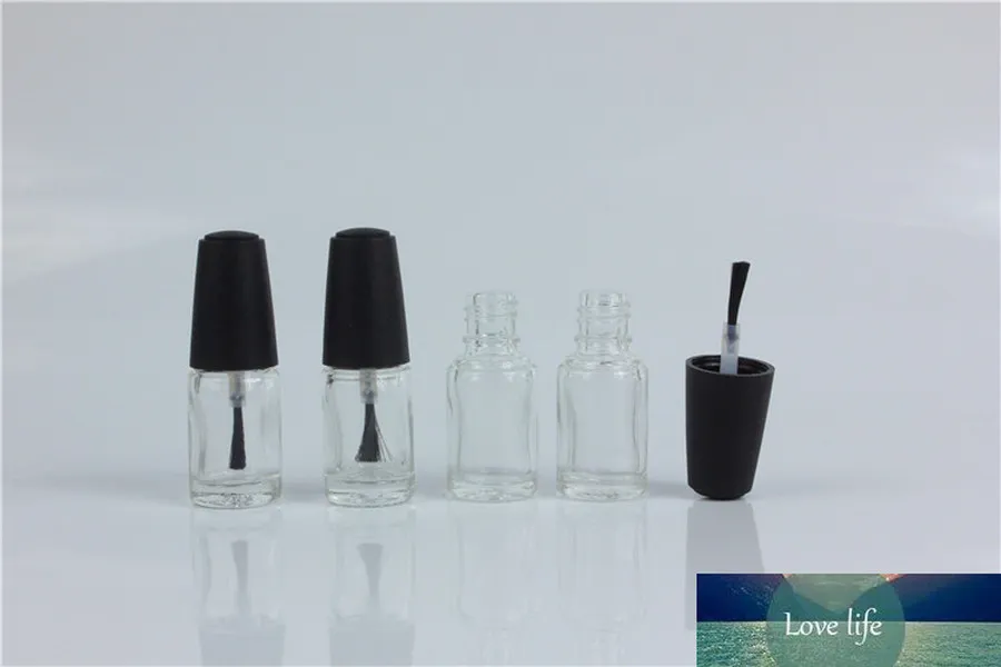 10 Pz/set 3ML Bottiglia di Smalto per Unghie con Pennello Riutilizzabile Vuoto Cosmetico Containor Bottiglia di Vetro Trasparente Unghie Artistiche Strumento per Manicure