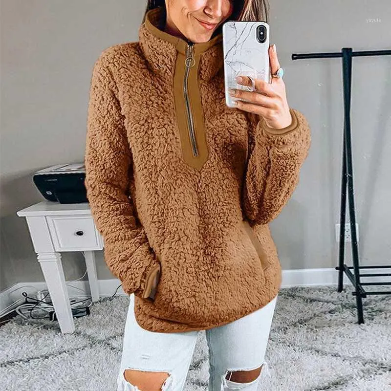 Womens Sweaters Glaforny Women Winter Sherpa Sweater Teddy Fleece