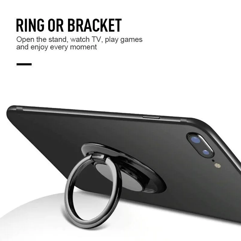 Support Anneau Rotatif 360° Pour Téléphone – Design Chat, Argenté, Universel