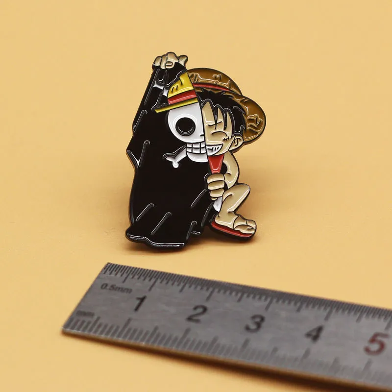 One Piece Monkey D Luffy Enamel Pin Funny King Of Pirates Brooch