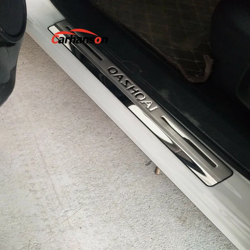 För Nissan Qashqai J11 Tillbehör Dörrskyddsskydd Bil Scuff Plate 2014-2019