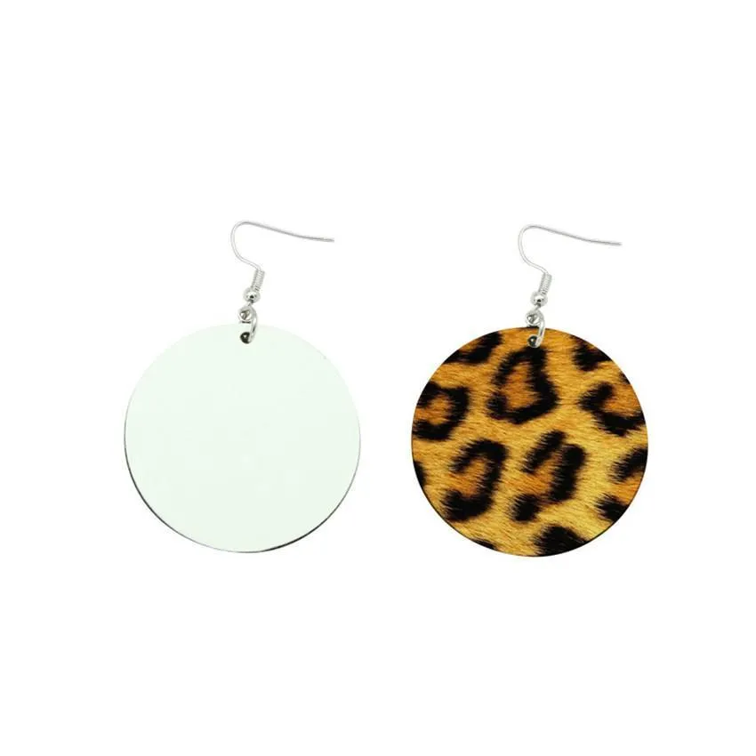 Sublimation Subloom Earrings Double Sided Leather Earring Pendants Sublimation Blanks Creative Gifts Thermal Transfer Leaves Subloom Earrings From Allanhu 0.18 DHgate.Com
