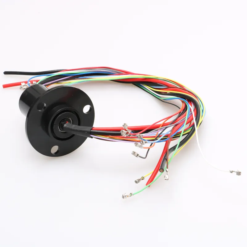 1 Pc Hat Cap Tipo Electic Integral Slip Ring 2 Fio 15A / 11 Fios 2A 360 Graus Rotating Montagem Componentes Micro Sinal Slirring