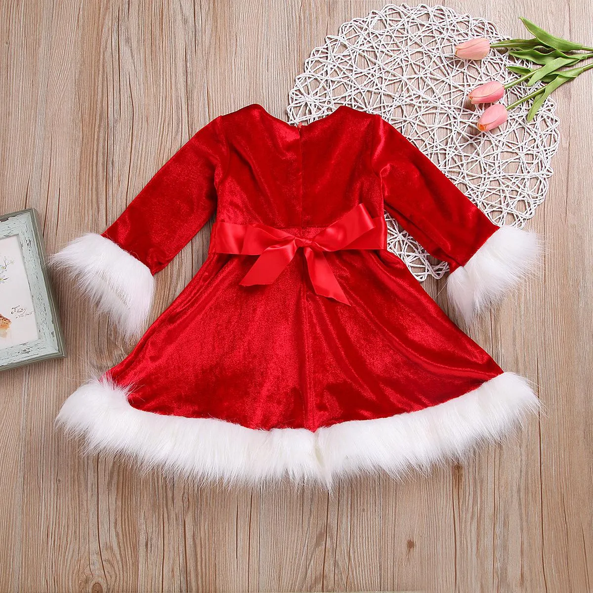 Princess Christmas Toddler Christmas Dress With Furry Belt Belt Red Cosplay Costume For Girls Perfect For Christmas XD24248 From Seals168 11.9 DHgate.Com