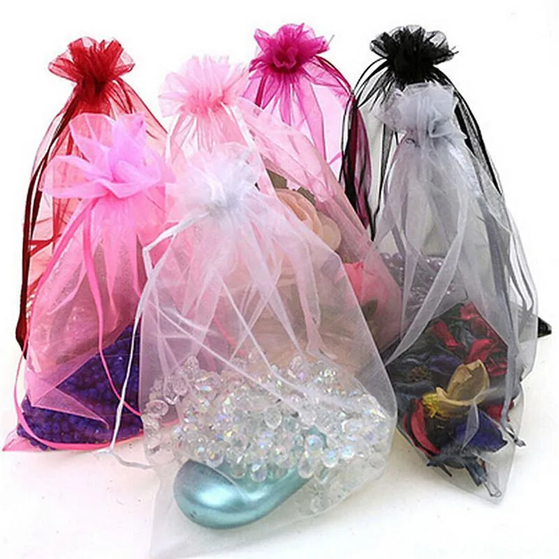 Acquista 7x9cm Organza bag Jewelry Packaging Display Pouches Bomboniere per decorazioni per feste di nozze