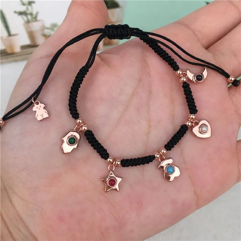 Memnon autêntico 925 prata esterlina rosa vermeil prata super power pulseira com cz se encaixa europeu urso estilo jóias presente 8241a