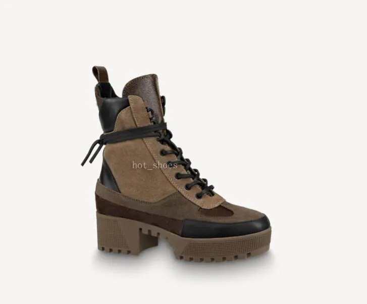 Laureado de la gira mundial Plataforma Botas del desierto Diseñador Mujer nueva nave espacial Mujer Bota de tobillo Martin para mujer con tamaño de caja 35 a 45