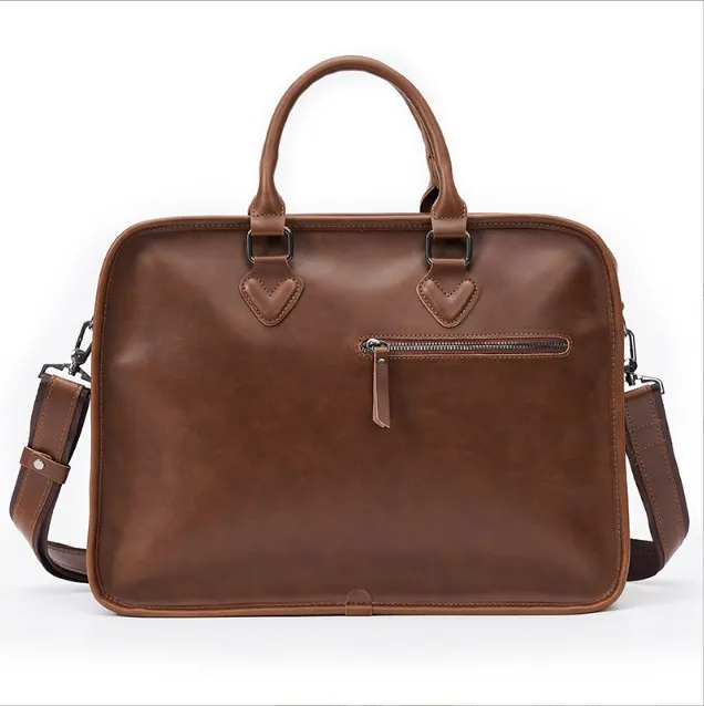 Män portfölj Classica Aktentasche Laptop Bag Fashion Street Retro Datorväska Borsello Uomo Sacoche Women Messenger Handväskor