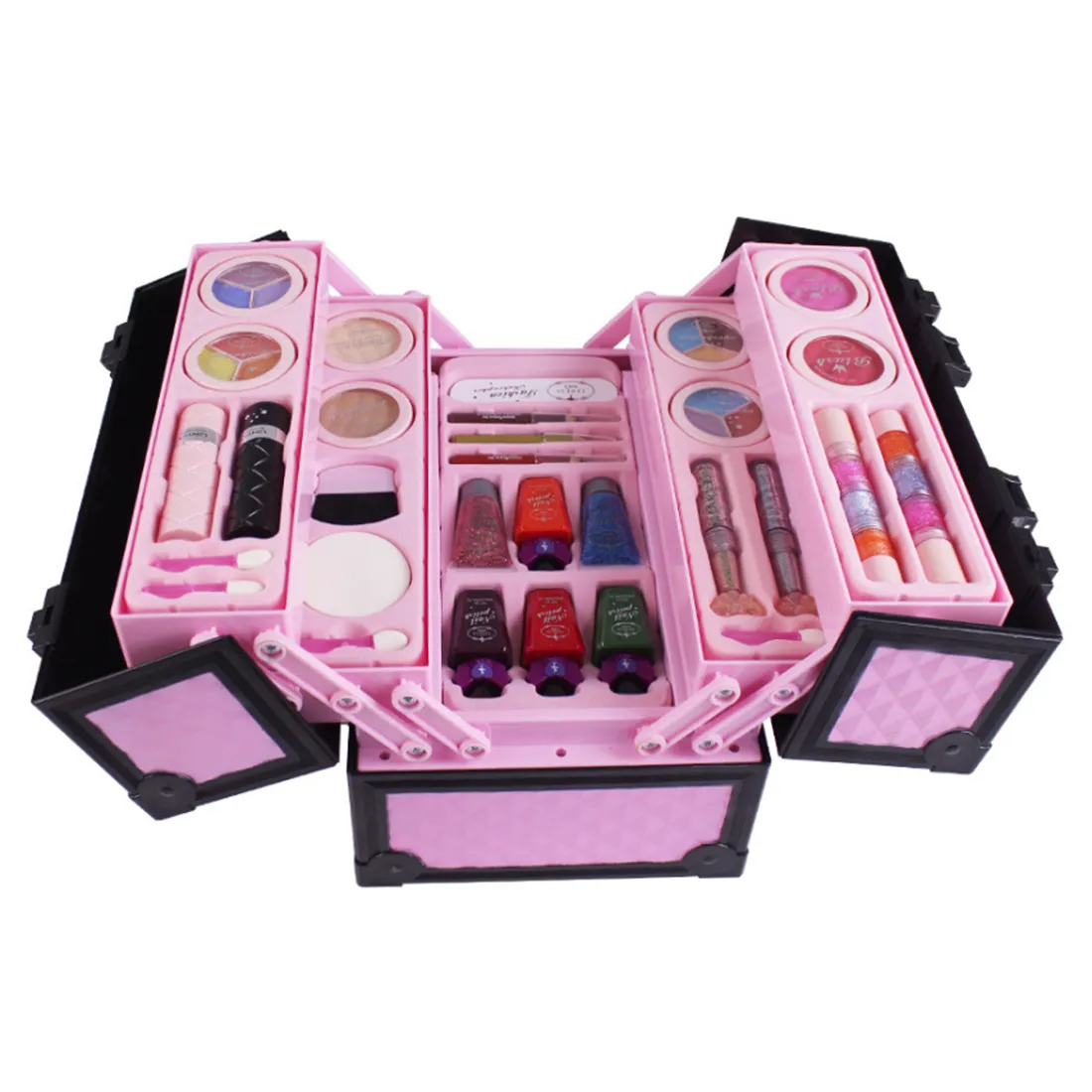 Meninas maquiagem brinquedos cosméticos jogando caixa princesa maquiagem  menina brinquedo jogo conjunto batom sombra olho segurança não tóxico