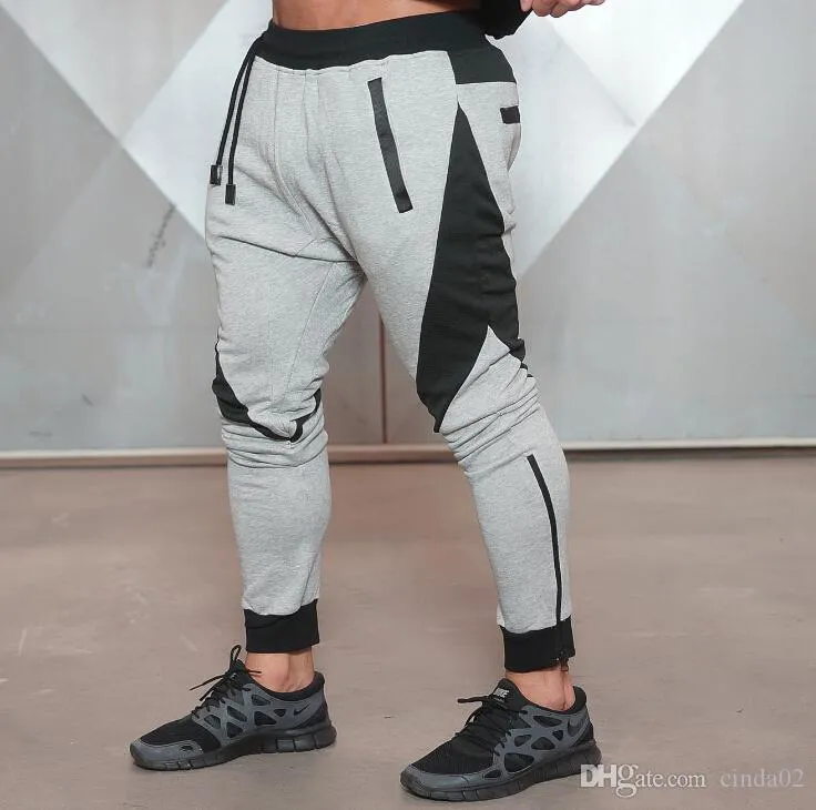 Long Short Sports Fitness Pants Stretch Cotton Men's Fitness Jogging Pants Body Engineers Jogger Outdoor Men Clothing