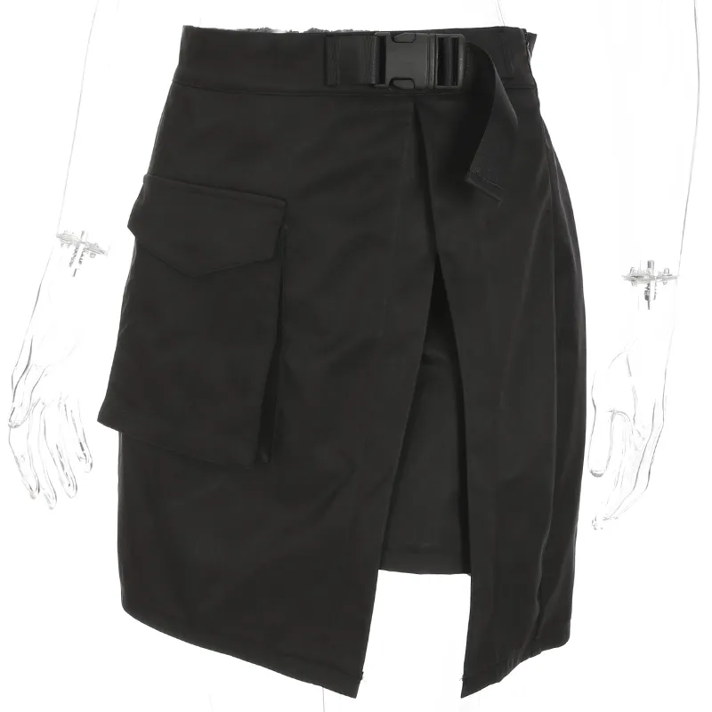 ★FULL OF SSUN★Multipass Cargo MiniSkirt★Black★韓国★人気 FULL OF SSUN】Multipass Cargo MiniSkirt (Black)R6011