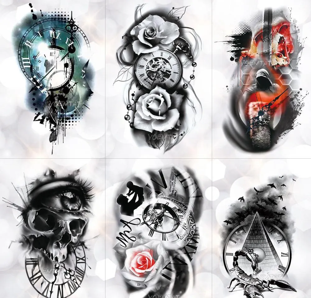 Tatuajes en el brazo reloj del tiempo cheap