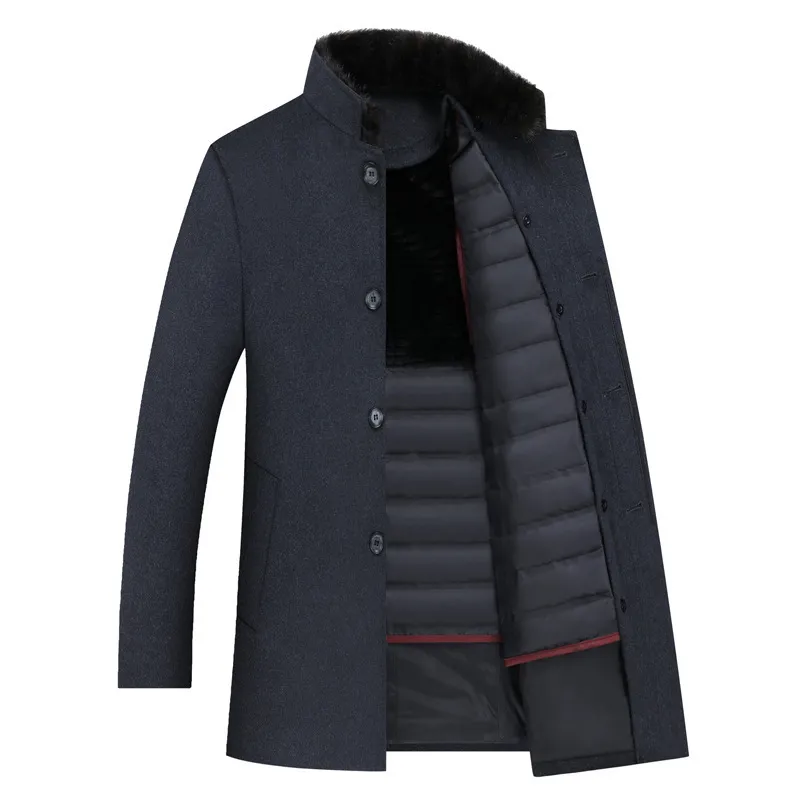 Wool coat with down liner discount