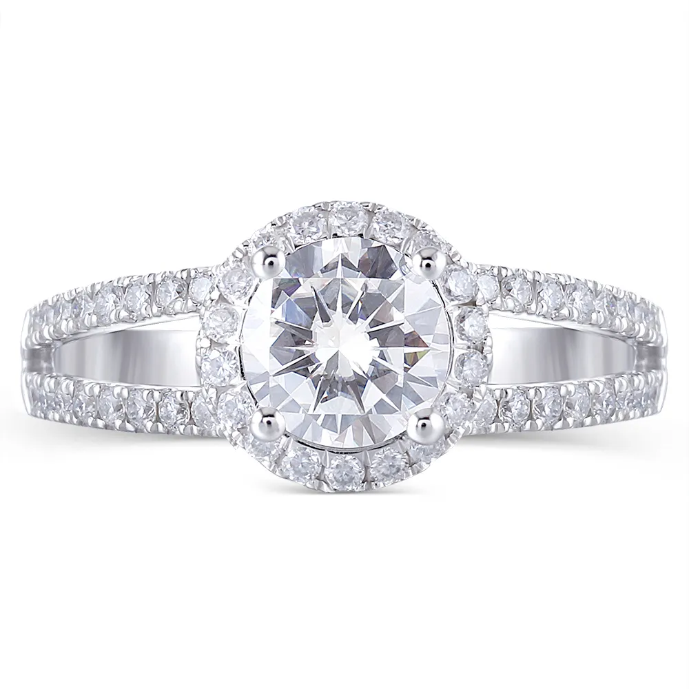 halo moissanite engagemet ring for women wedding diamond ring (2)