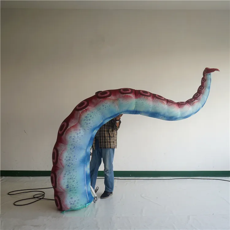 groothandel op maat gemaakte stedelijke kunst buiten blauwe gigantische opblaasbare octopus tentakel opblaasbare inktvissen voeten voor kunstdecoratie