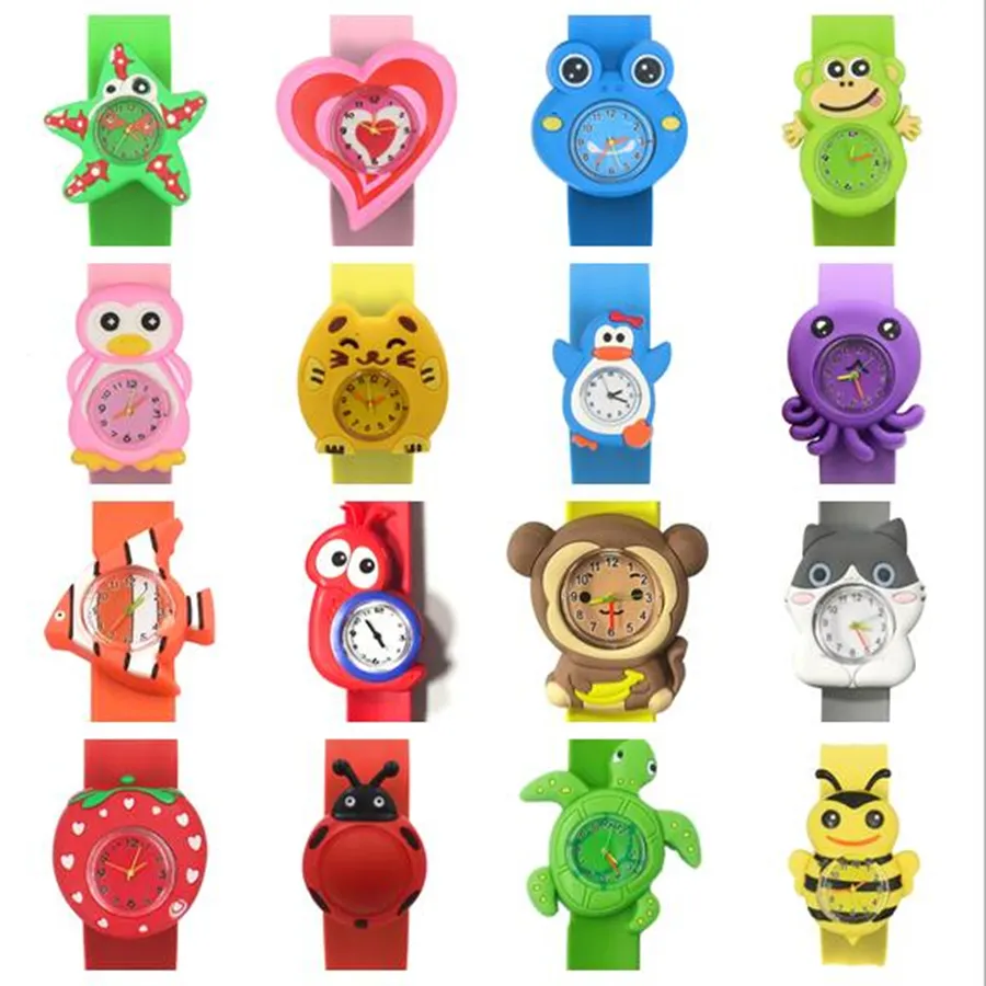 Cartoon Animal Silicone Smart Watches for Children Kids Animation Pat Watch 22 mm waterdichte draagbare elektronische kinderhorloges groothandel