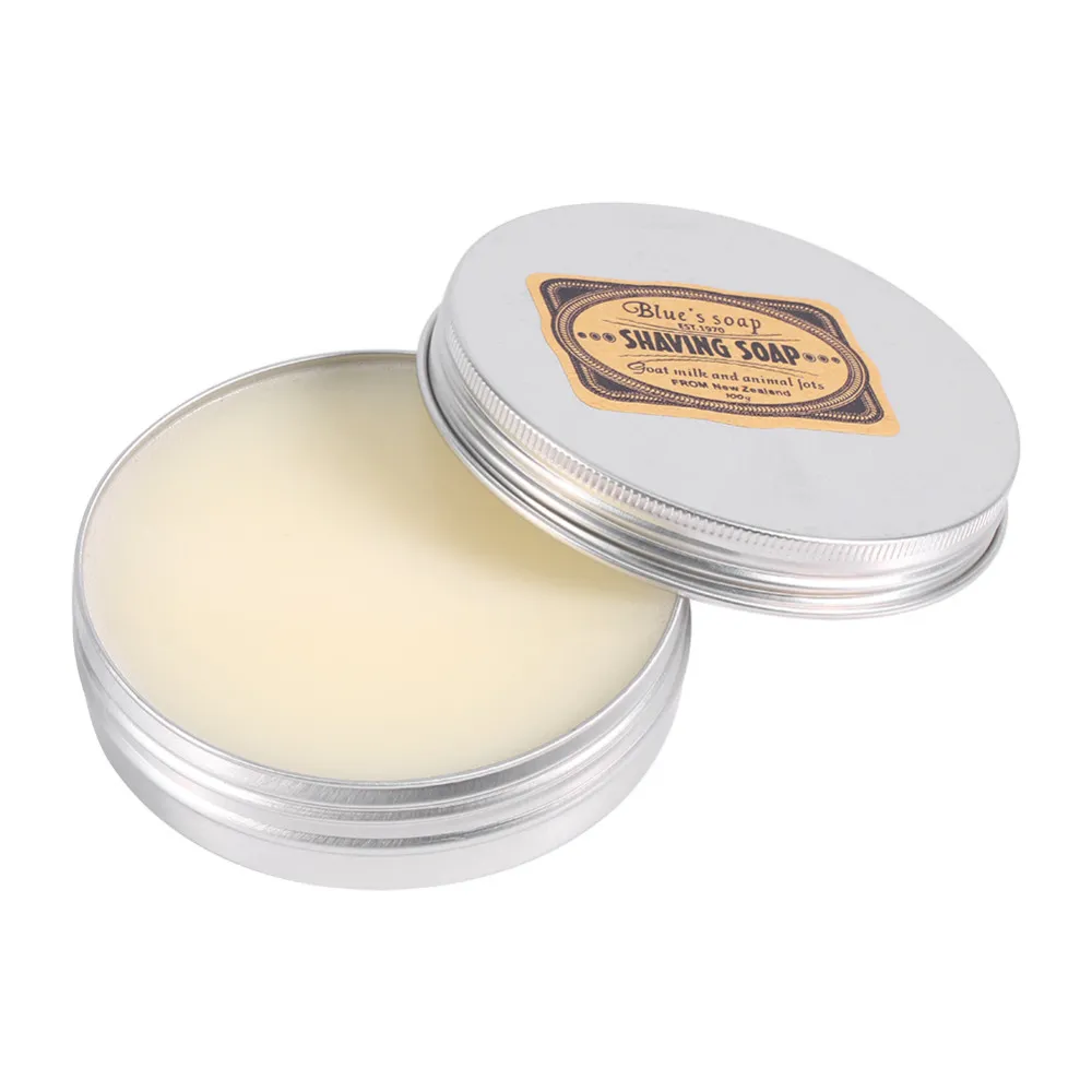 Shaving Cream Men's Mustache Shaving Soap Round Facial Care Goat Milk Beard Shaving Creams Tool Shave Soaps Removal