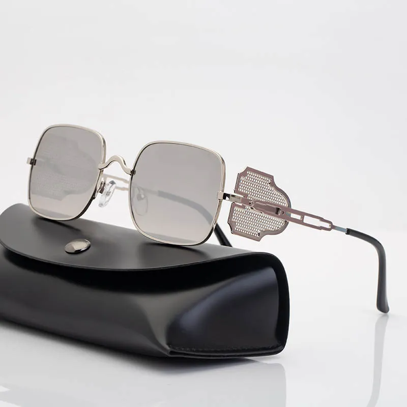 Square steampunk sunglasses cheap