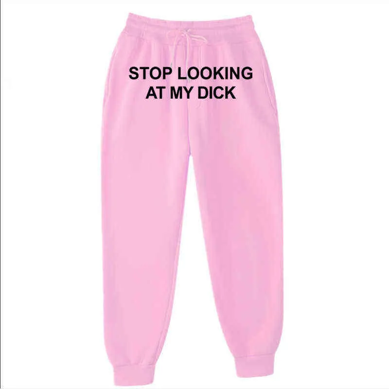Stop looking at my dick white sweatpants hotsell