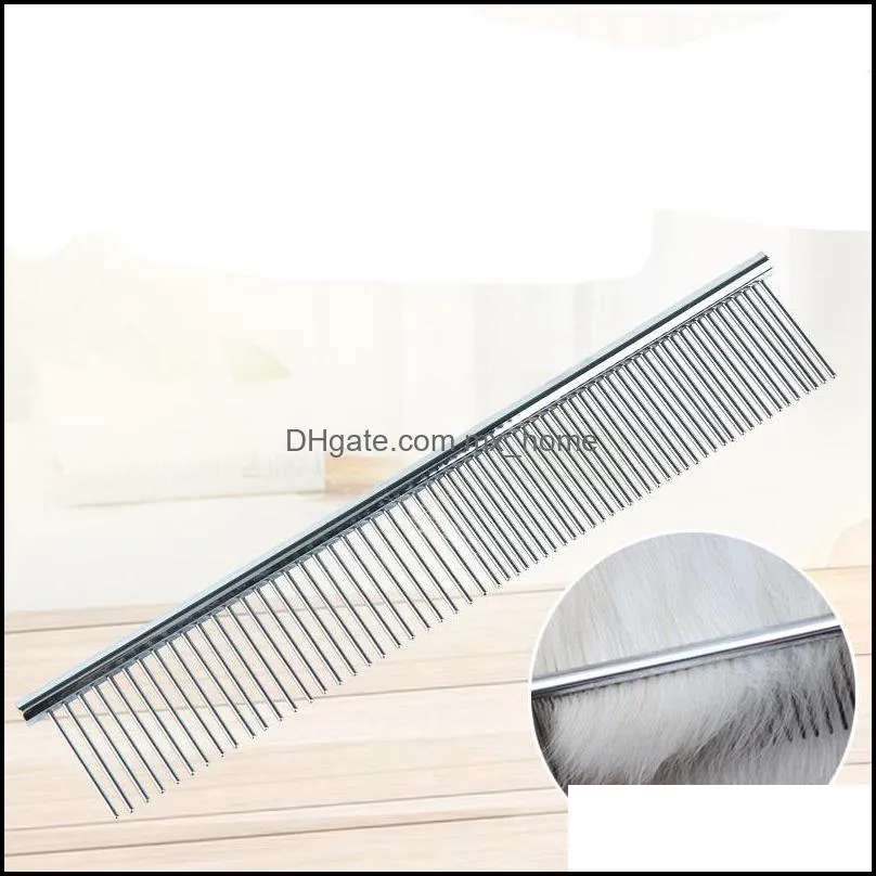 Pet Dematting Comb Stainless Steel Hairbrush Pets Grooming Tool for Dogs and Cats Removing Tangles and Knots JK2012XB