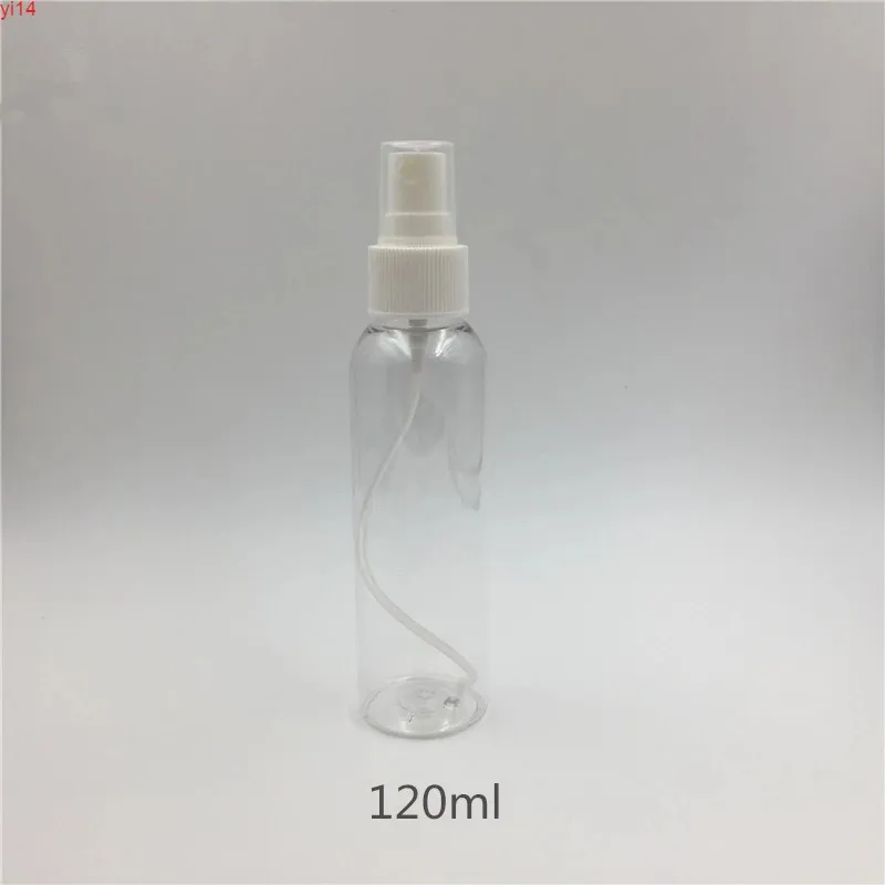 50 Stück 120 ml leere PET-Sprühflasche aus durchsichtigem Kunststoff, nachfüllbar, Parfüm mit 24/410-Pumpe, MR-S-14, gute Qualität