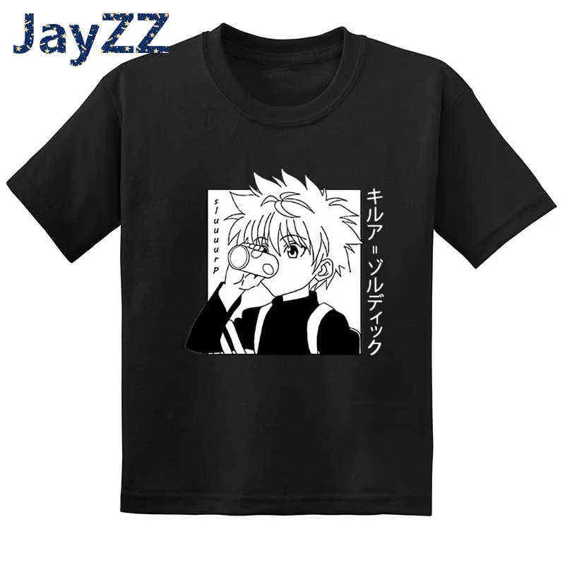 Dzieci Kawaii Hunter X Hunter Killua Zoldyck Anime Manga Drukuj T Shirt Dzieci Ubrania Baby Girls Boys Letnia koszulka, GKT2220 G1224