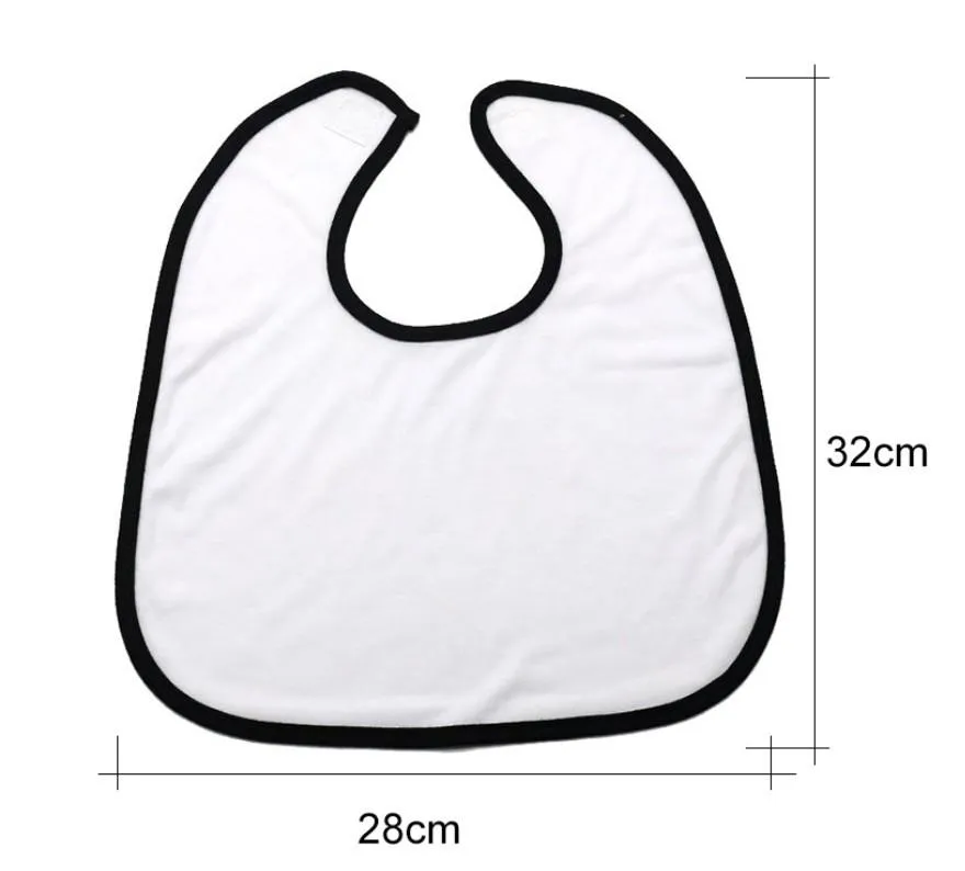 Dye sublimation transfer single side bibs Kitchen Tools polyester and one-side cotton baby bib saliva towel